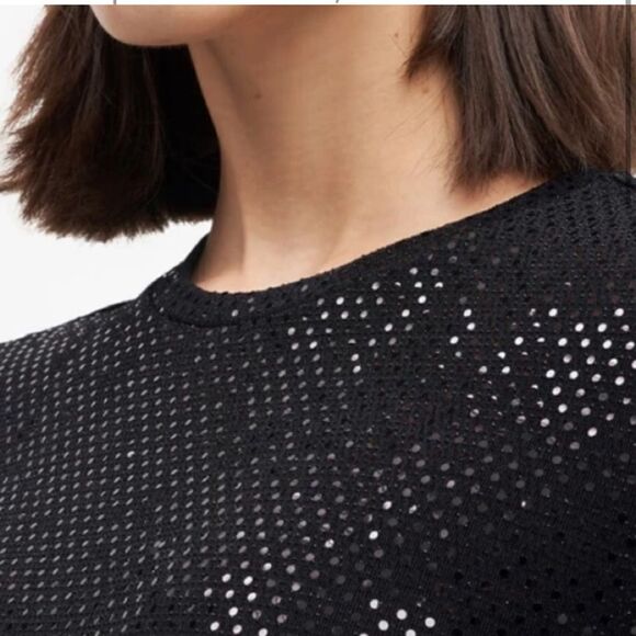 7 For All Mankind Black Long Sleeve Top and Rareraw lace football Jersey - Picture 5 of 8